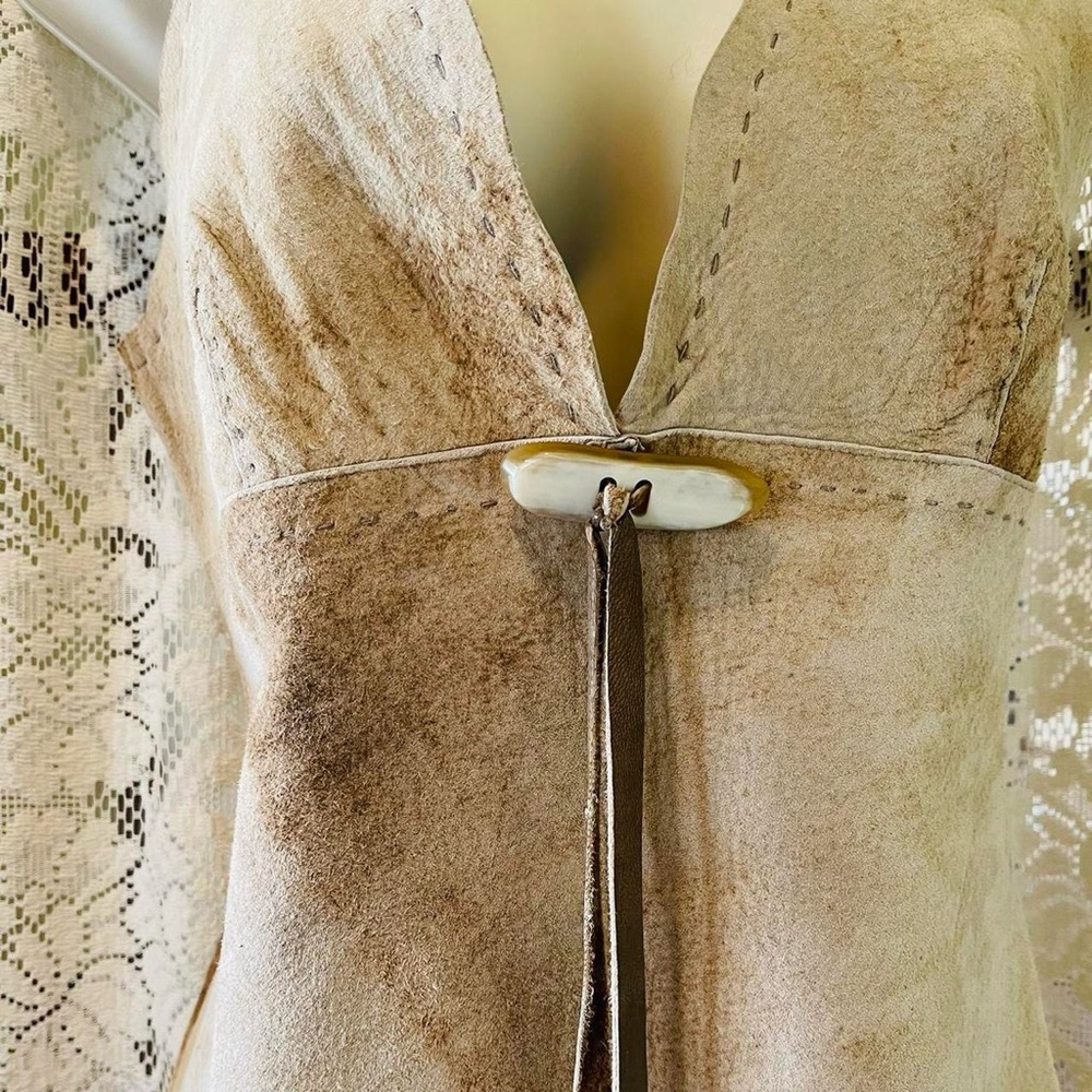 Dolce & Gabbana Tan Suede Leather Corset Top - Picture 13 of 13